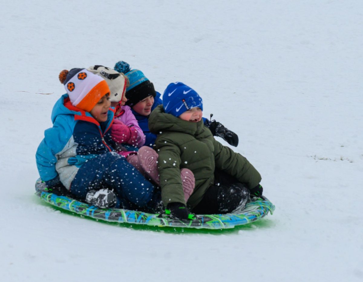 With more than 14 inches of snow in the last month, MCDS students are sledding nearly every day at recess.